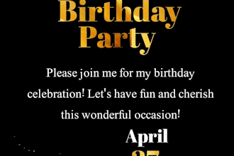 design luxury  birthday invitation card