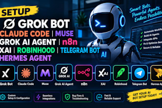setup grok bot claude code muse grok ai agent n8n xai robinhood telegram bot
