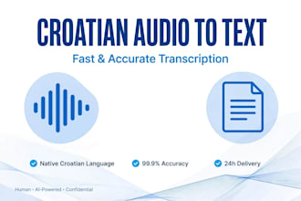 transcribe croatian audio to text fast and accurately