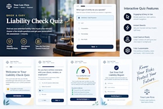 create an interactive liability check quiz using canva code for gohighlevel