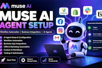 set up muse ai agents workflow automation for shopify business integrations
