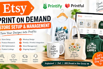 etsy print on demand store setup