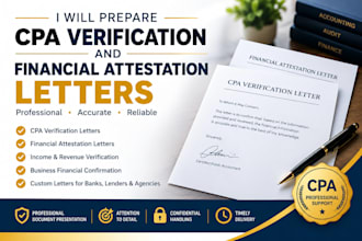 prepare CPA verification and financial
