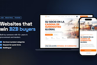 create a professional b2b website