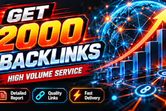 build 2000 backlinks for off page promotion