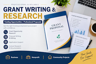 write a grant proposal and research funding opportunities