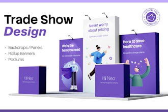 design trade show booth graphics and print ready banners
