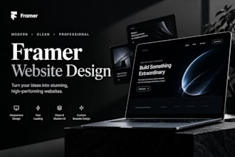 design a modern and premium website in framer