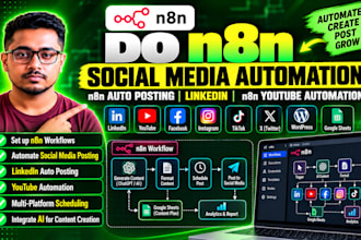 do n8n social media automation n8n auto posting linkdeen n8n youtube automation