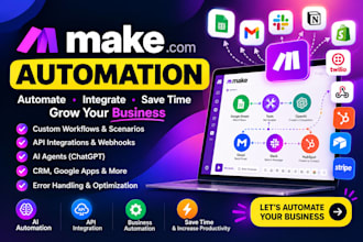 build make com automation workflows and API integrations