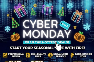 design black friday, cyber monday, halloween, christmas, new year sales banner