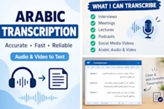 do professional arabic audio transcription
