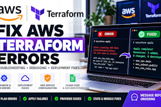 troubleshoot AWS terraform errors and fix failed infrastructure deployments