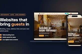 build a restaurant website with booking and digital menu