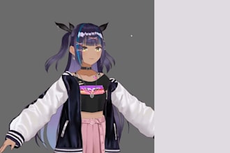 create vtuber avatar character 2d model or 3d models