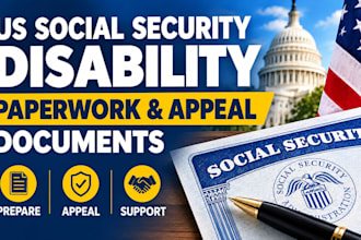 prepare US social security disability paperwork and appeal documents