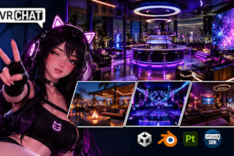 create vrchat world for clubs, social venues and interactive unity environments