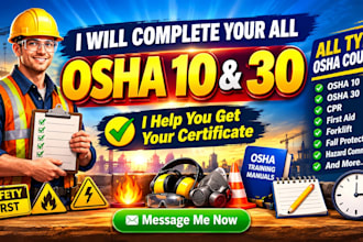 tutor you in osha 10 30 safety training