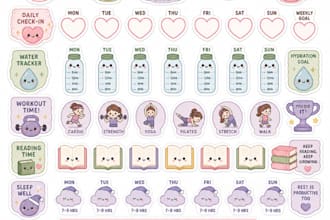design custom cute stickers and printable sticker sheets