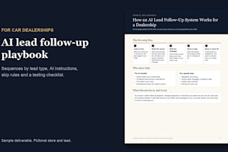 build an ai lead follow up playbook for your car dealership