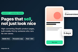 design a high converting shopify landing page