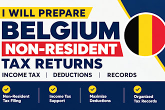 handle belgium non resident tax returns, income tax, deductions and records
