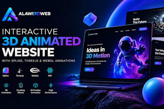 create interactive 3d animated website with spline, threejs and webgl animations
