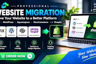 migrate wix to shopify, wordpress migration, squarespace, woocommerce to shopify