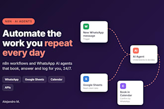 build n8n automations and whatsapp ai agents