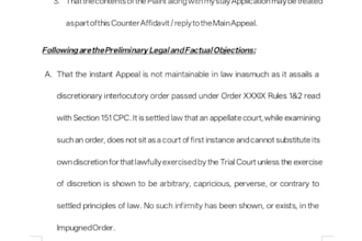 draft legal pleadings and counter affidavits