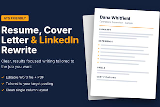 rewrite your resume, cover letter and linkedin profile