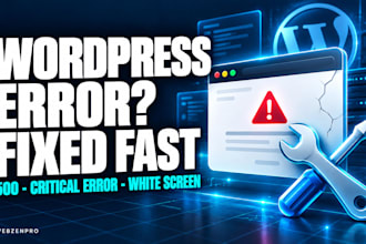 fix wordpress critical error 500 error and white screen