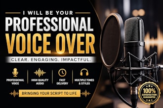 be your rugged voiceover narrator, voicemail greeting, commercial, or IVR