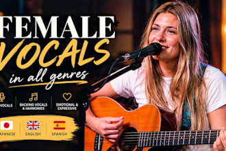 be your female singer in japanese, english, or spanish