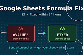fix google sheets formulas, errors, and broken calculations