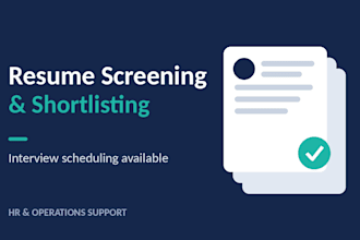 screen resumes, shortlist candidates and schedule your interviews