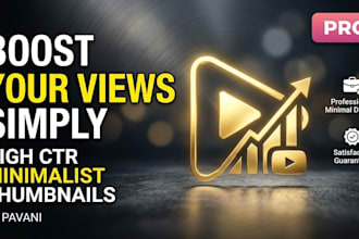 design high CTR minimalist youtube thumbnails