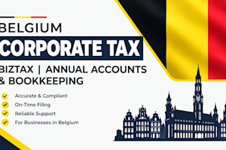 file belgium corporate tax, biztax, annual accounts and bookkeeping