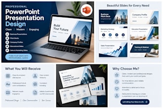 design a professional powerpoint presentation or pitch deck and slide show point