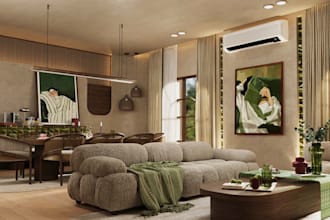 create realistic 3d interior design renderings