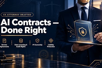 create an ai agency service agreement to secure training data and IP