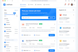 develop a full stack job portal website