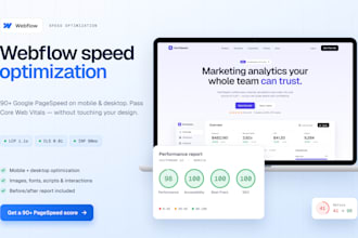 do webflow speed optimization, improve pagespeed insights and core web vitals