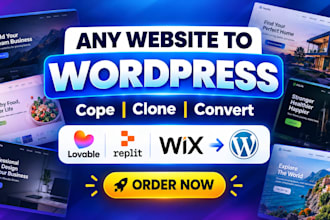 copy clone convert lovable to wordpress and replit or wix to wordpress