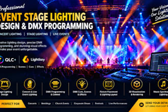 create event stage event lighting design concert lighting and dmx programming