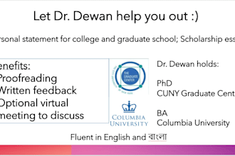 edit personal statements for undergraduate and graduate schools