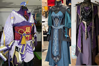 sew complete cosplay costume anime character outfits commission, superhero suit