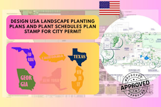 design usa landscape planting plans and plant schedules plan for city permit