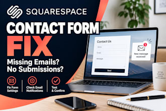 fix squarespace contact form, email notification issues, and acuity scheduling