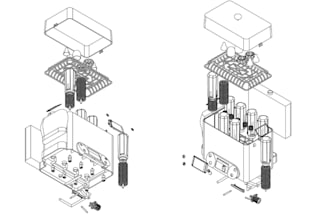 design detailed patent drawing, circuit schematic, technical line art for uspto